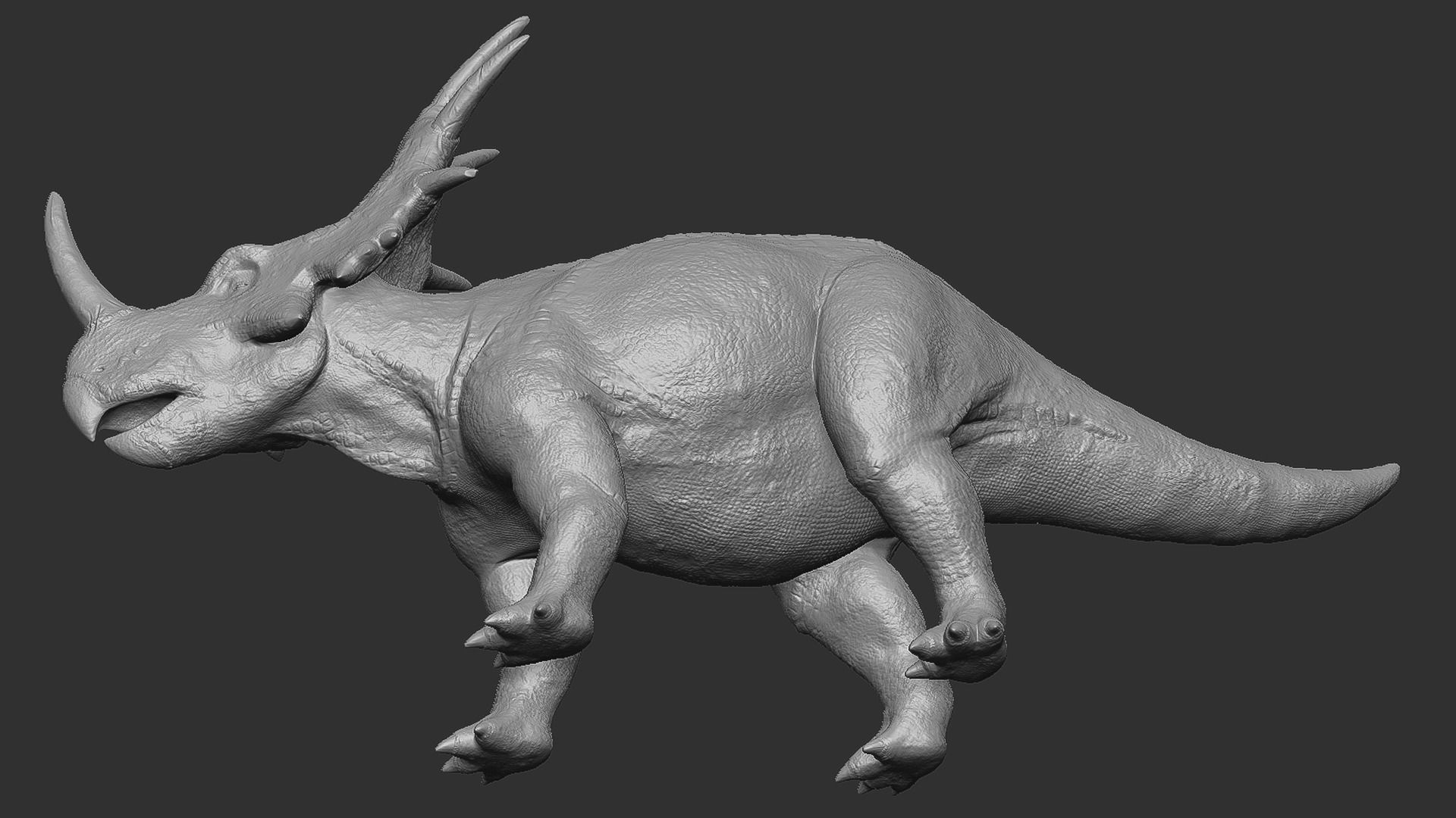 Styracosaurus - Styraco Dinosaur Low-poly 3D model_26