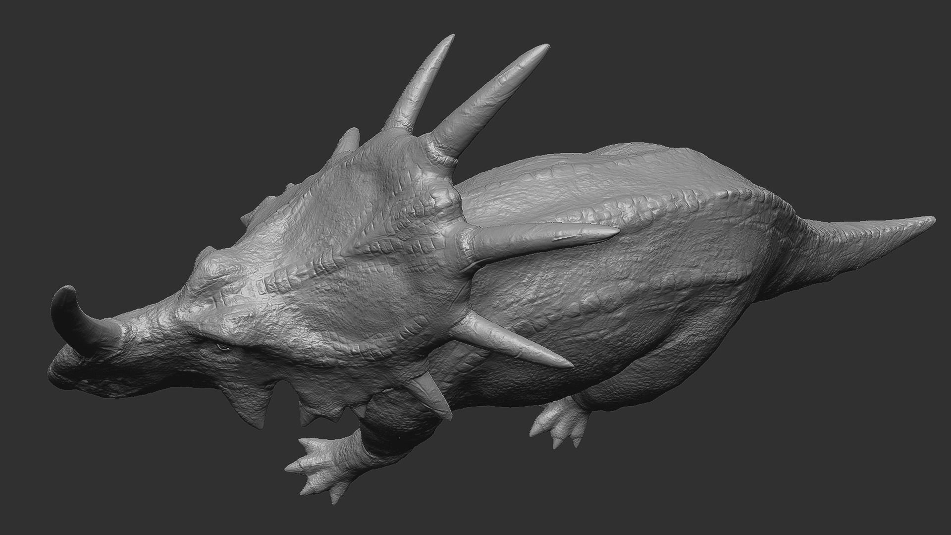 Styracosaurus - Styraco Dinosaur Low-poly 3D model_25