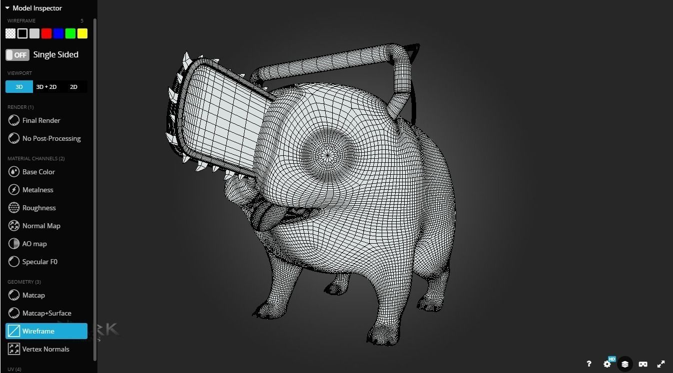 Pochita Low-poly 3D model_3