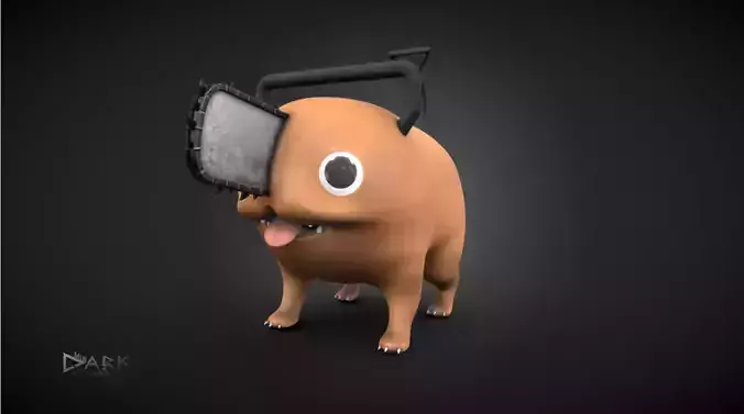 Pochita Low-poly 3D model