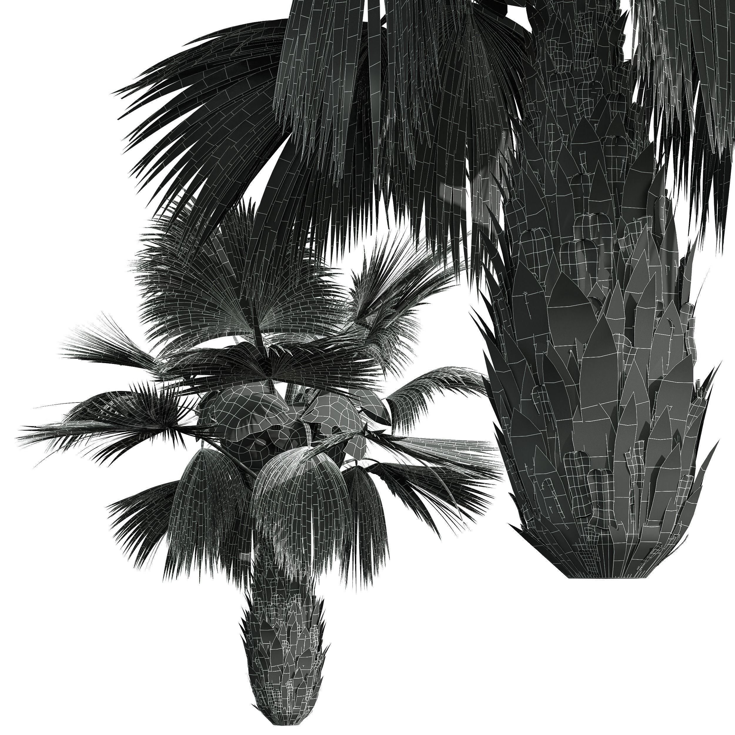  6 Different SETS of Tree SET VOL50 3D Model Collection_27