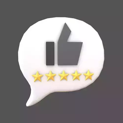 Rating Five Star Bubble Icon V1 002