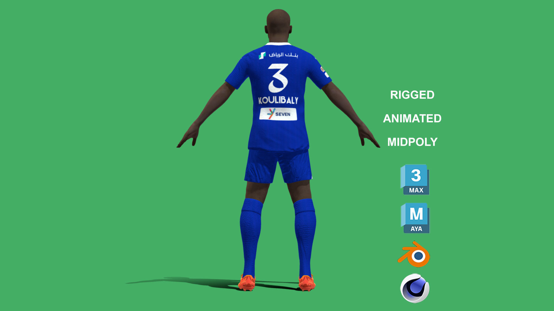 3D Rigged Kalidou Koulibaly Al-Hilal 2024 3D model_9