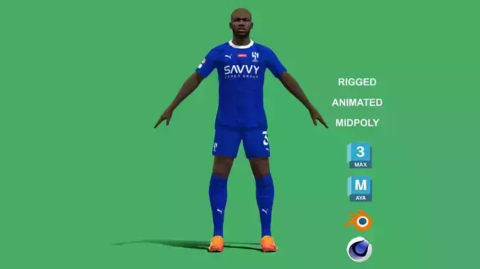 3D Rigged Kalidou Koulibaly Al-Hilal 2024