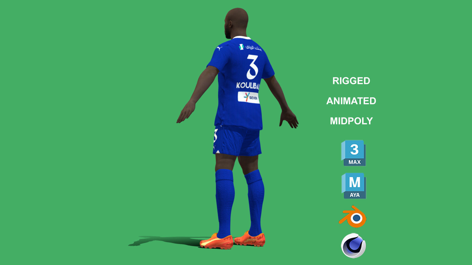 3D Rigged Kalidou Koulibaly Al-Hilal 2024 3D model_10