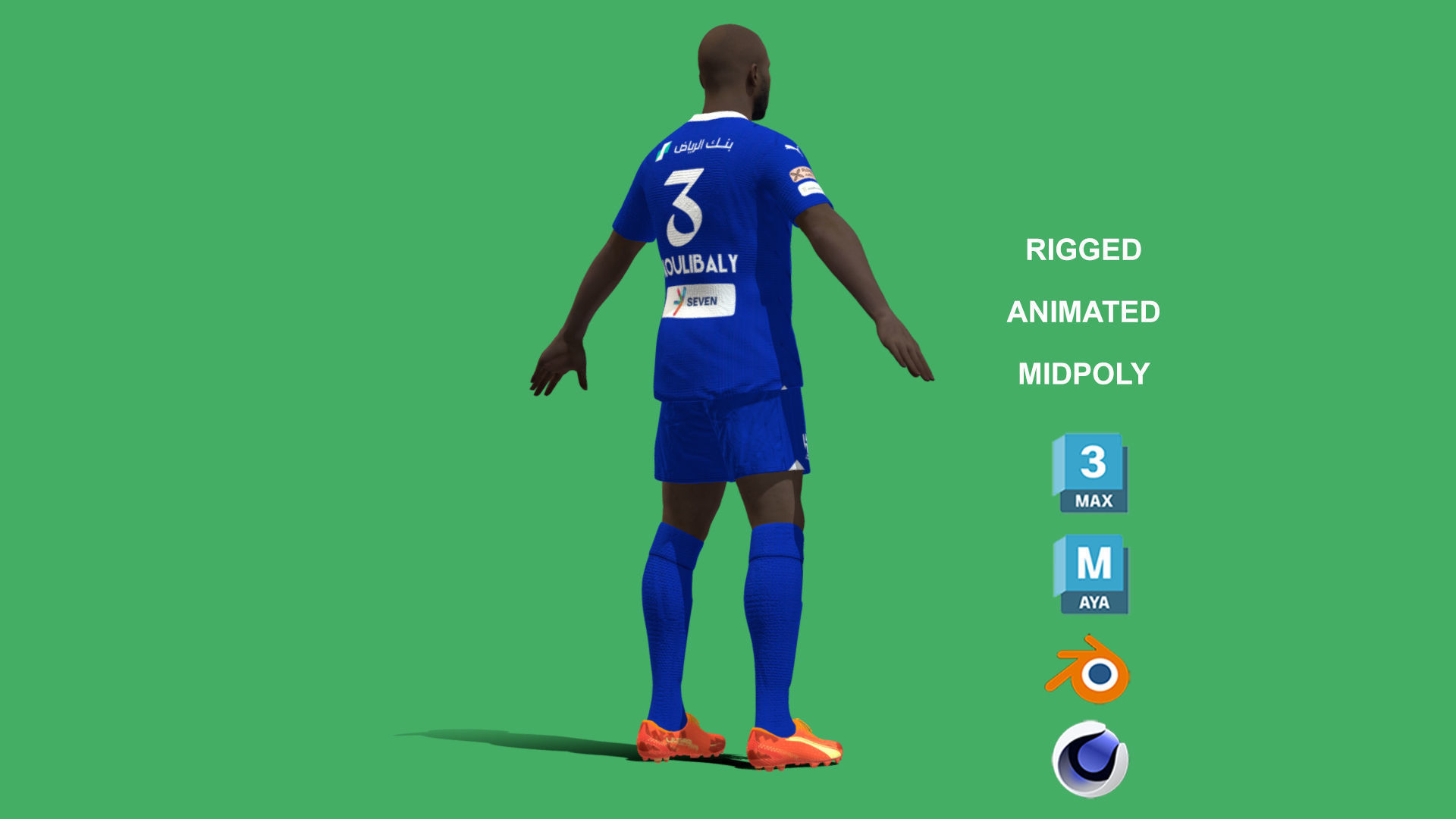 3D Rigged Kalidou Koulibaly Al-Hilal 2024 3D model_8