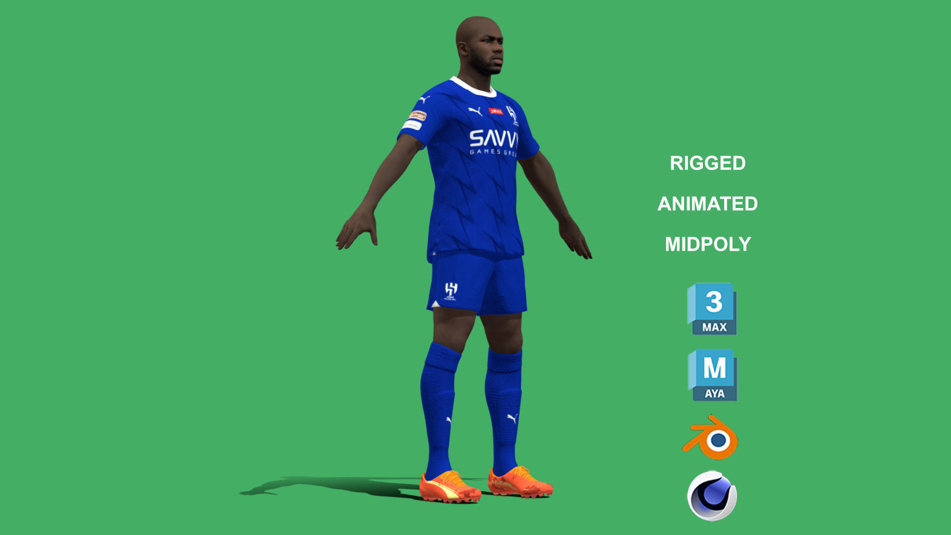 3D Rigged Kalidou Koulibaly Al-Hilal 2024 3D model_6