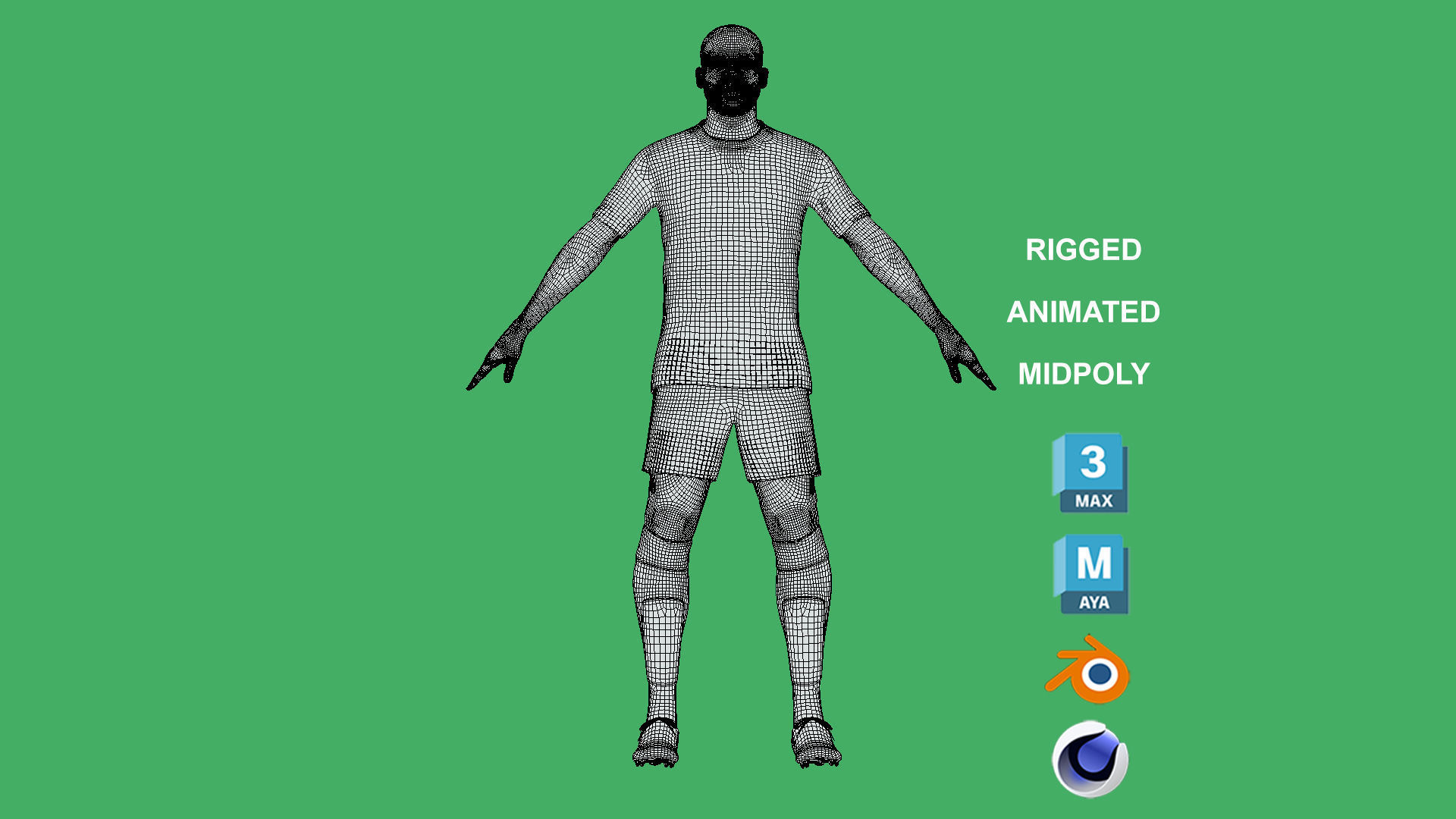 3D Rigged Kalidou Koulibaly Al-Hilal 2024 3D model_4