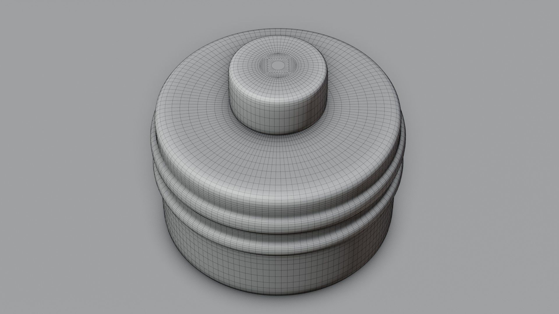 Gold gas face mask filter Low-poly 3D model_8