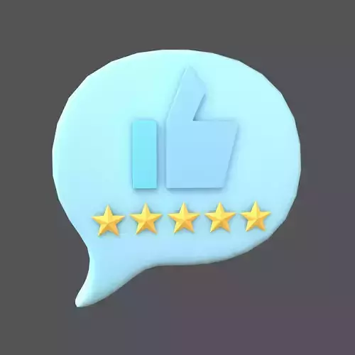 Rating Five Star Bubble Icon V1 004