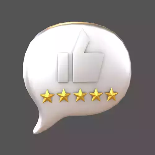 Rating Five Star Bubble Icon V1 010