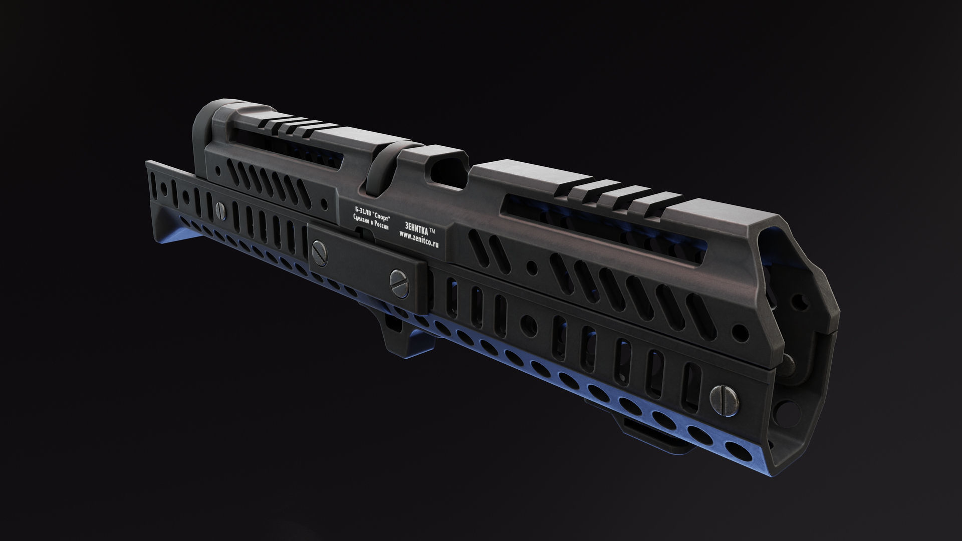 Zenitco Sport 4 Handguard Low-poly 3D model_1