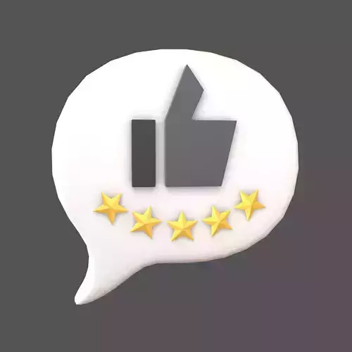 Rating Five Star Bubble Icon V2 002