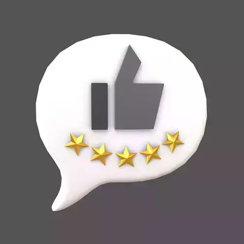 Rating Five Star Bubble Icon V2 006