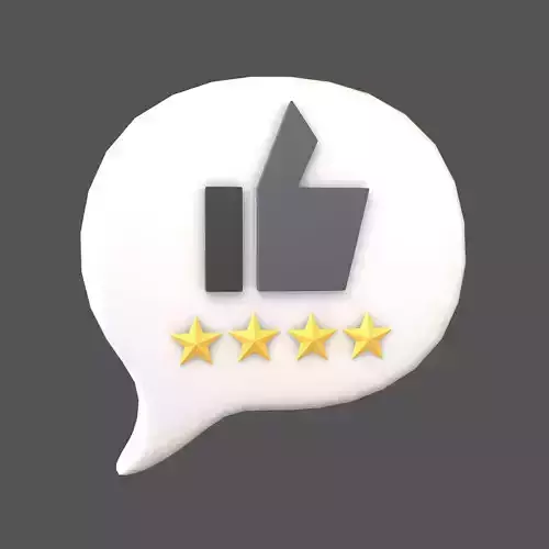 Rating Four Star Bubble Icon V1 002