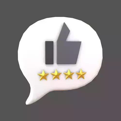 Rating Four Star Bubble Icon V1 006