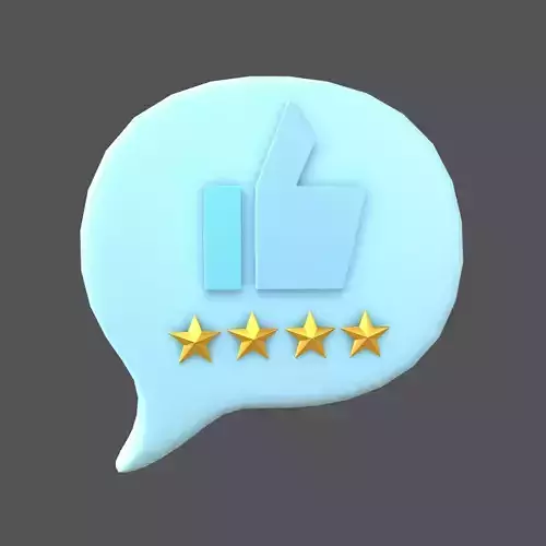 Rating Four Star Bubble Icon V1 008