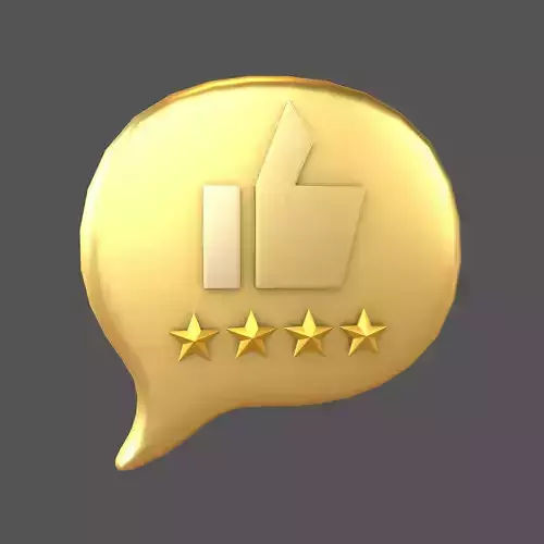 Rating Four Star Bubble Icon V1 009