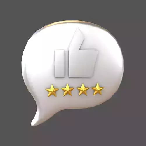 Rating Four Star Bubble Icon V1 010