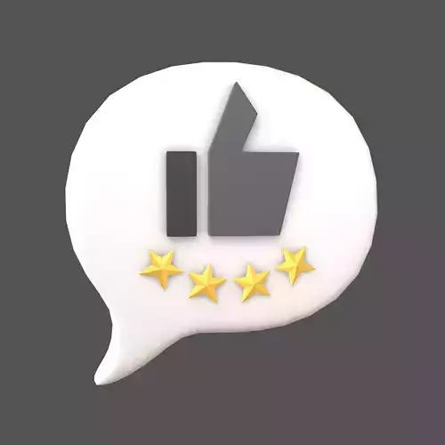 Rating Four Star Bubble Icon V2 002