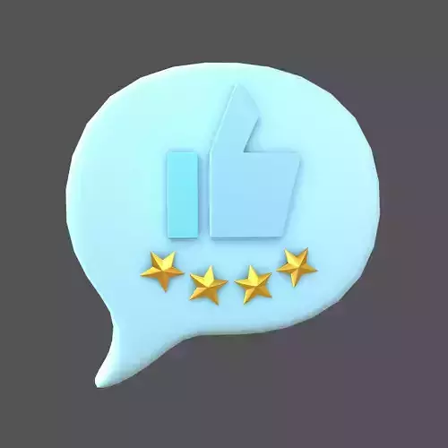 Rating Four Star Bubble Icon V2 008