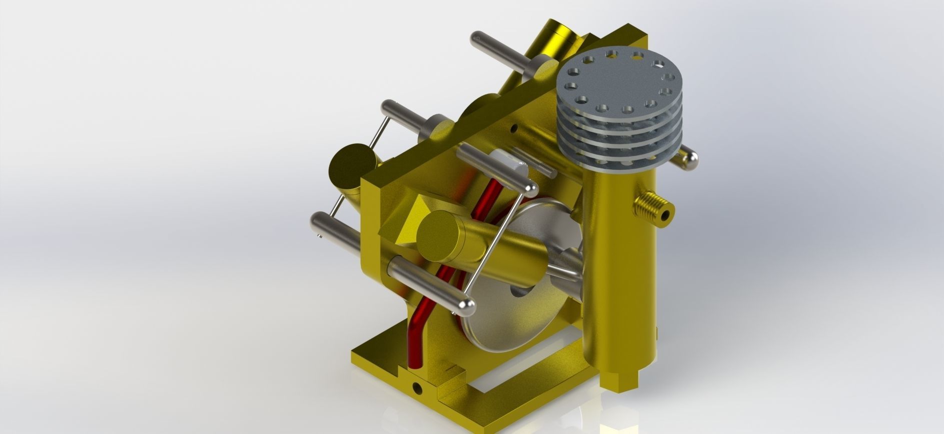 4-CYLINDER OSCILLATING STEAM ENGINE 3D model_6
