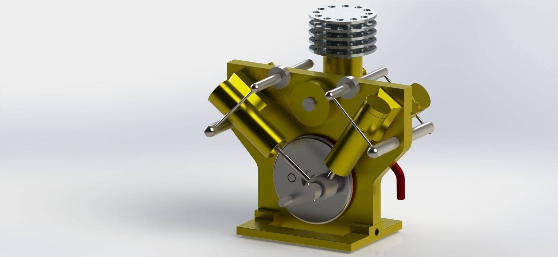 4-CYLINDER OSCILLATING STEAM ENGINE 3D model_3