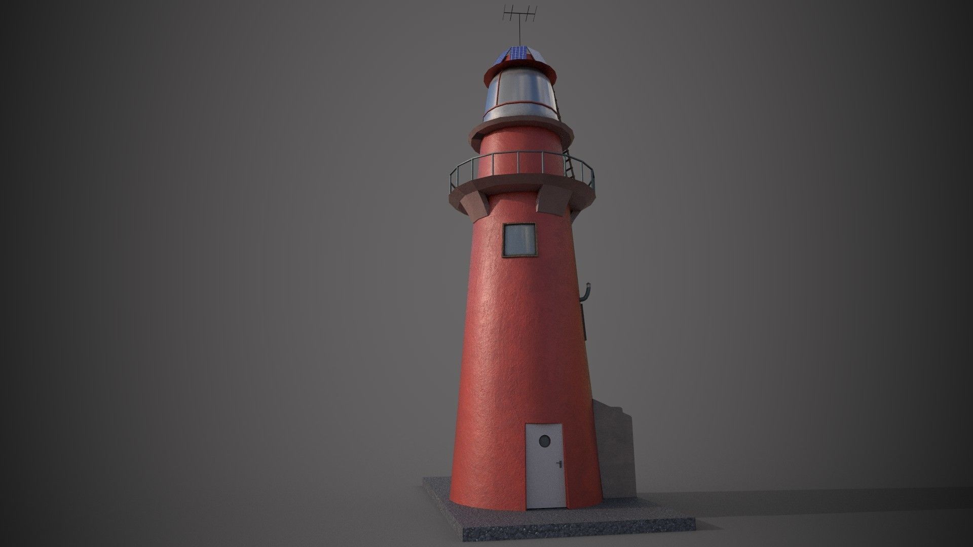 lighthouse Low-poly 3D model_5