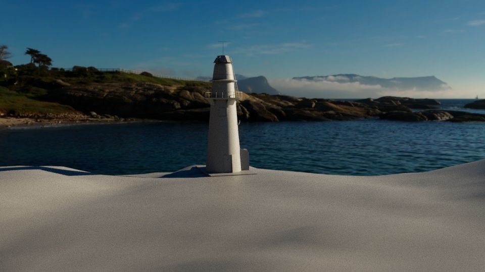 lighthouse Low-poly 3D model_3