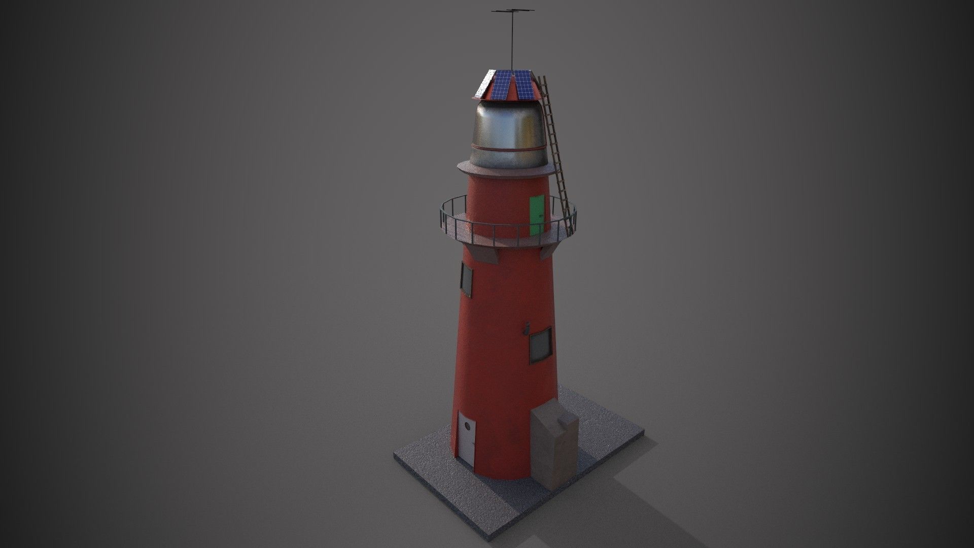 lighthouse Low-poly 3D model_1
