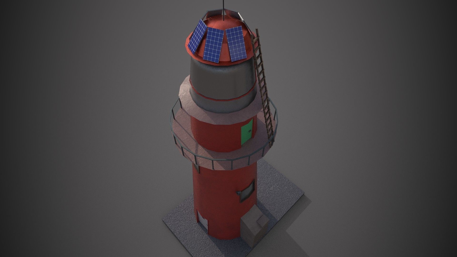 lighthouse Low-poly 3D model_4