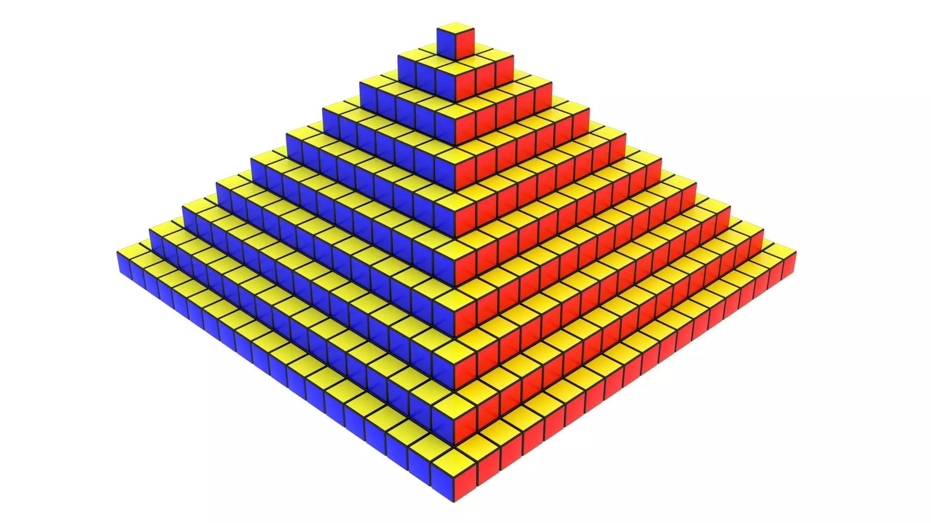 Rubiks Pyramid 3D model_0