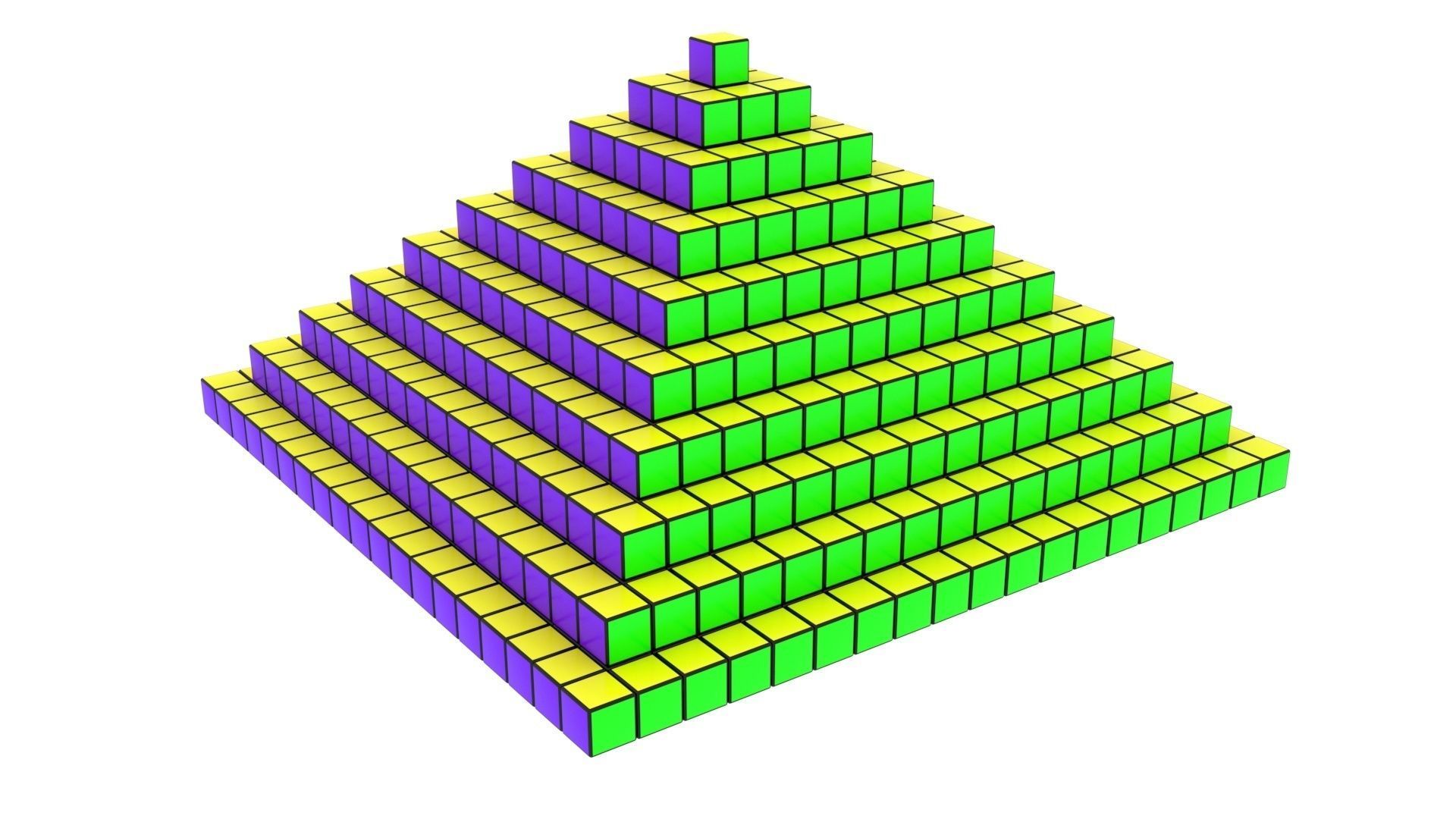 Rubiks Pyramid 3D model_2
