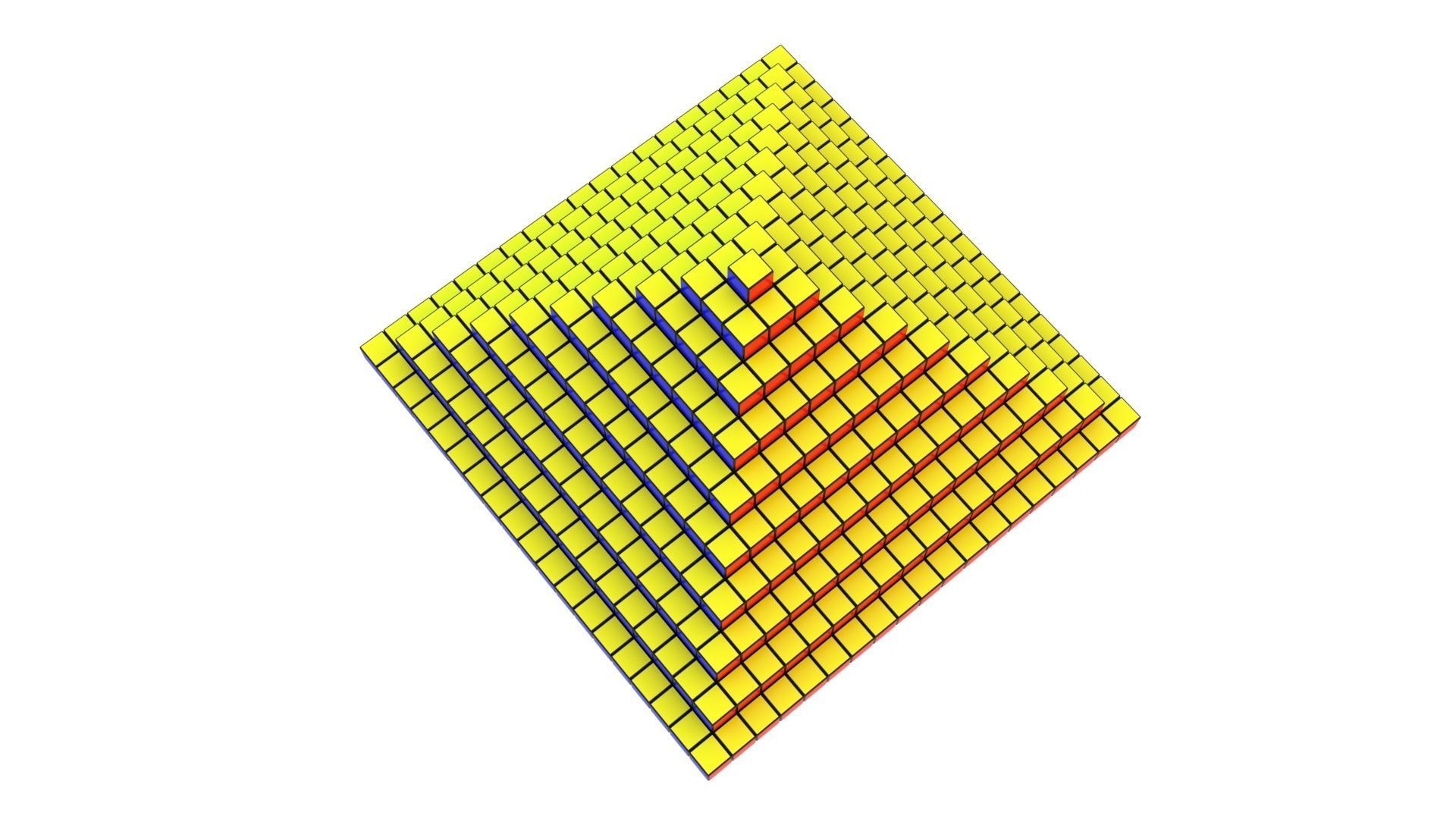 Rubiks Pyramid 3D model_4