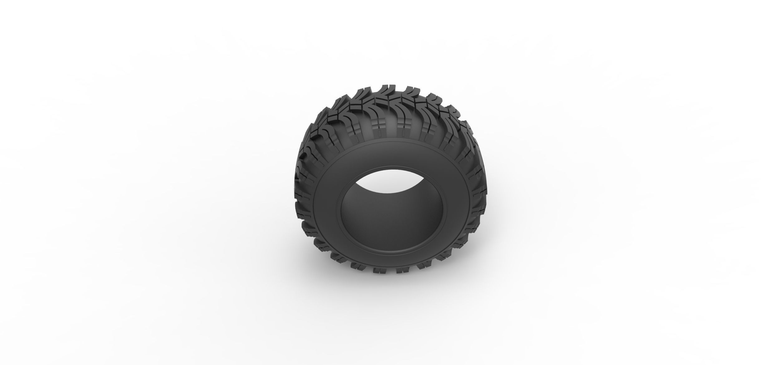 Offroad tire 93 Scale 1 to 25 3D print model_5