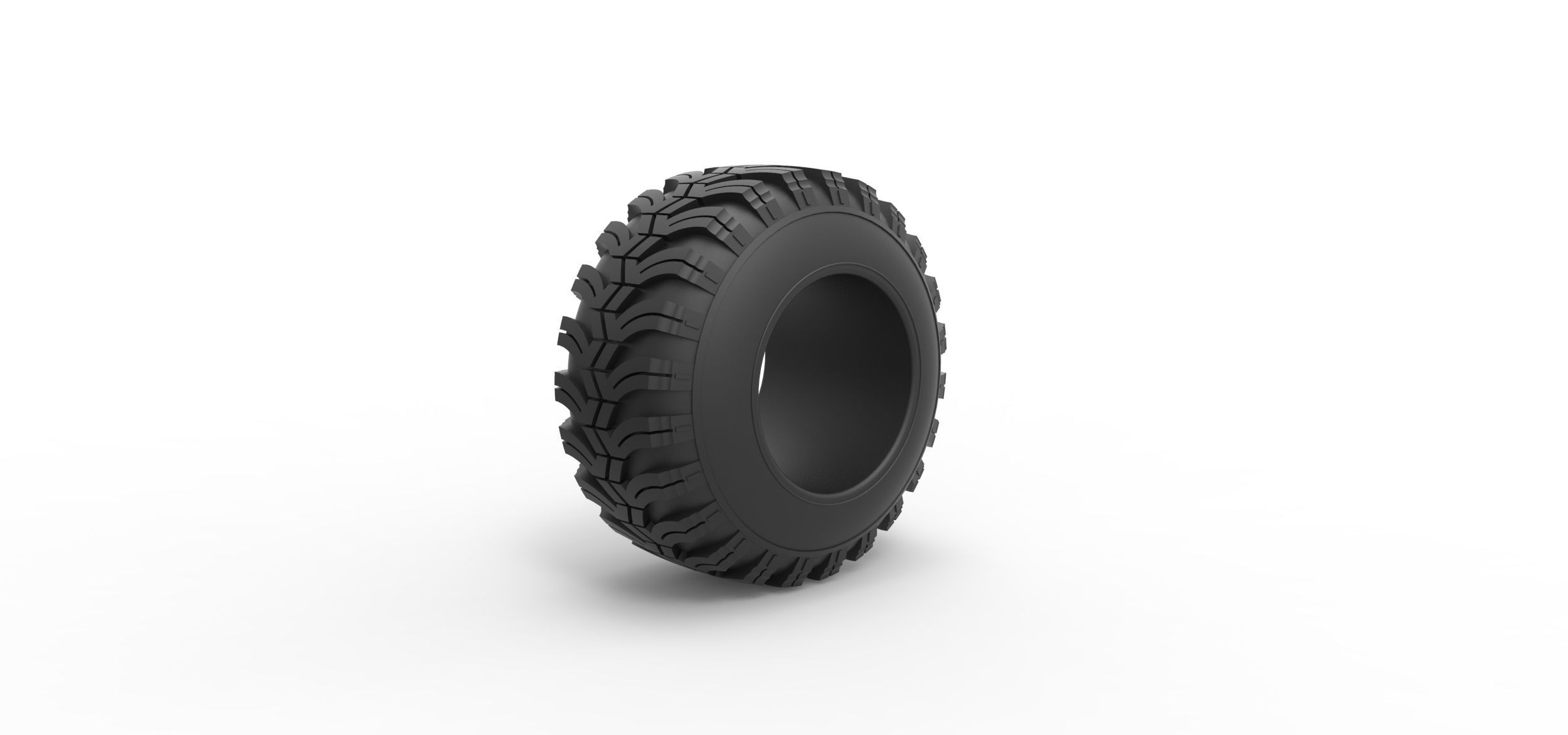 Offroad tire 93 Scale 1 to 25 3D print model_1