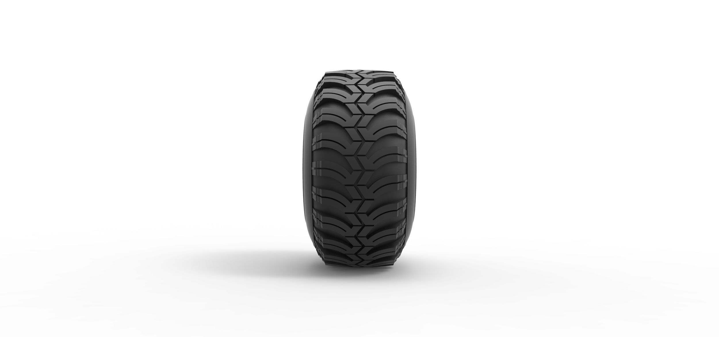 Offroad tire 93 Scale 1 to 25 3D print model_3