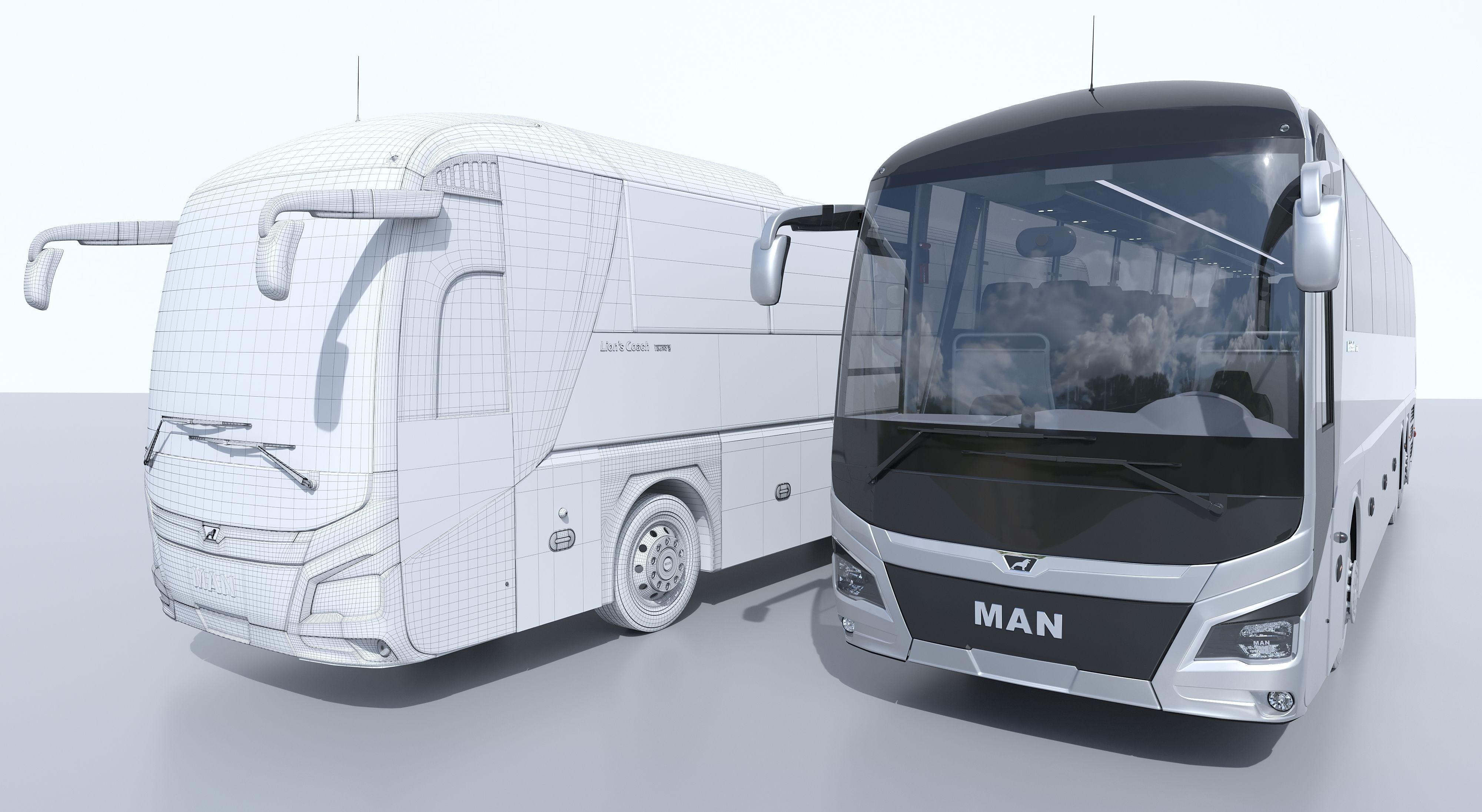 City Bus with interior 3D model_4