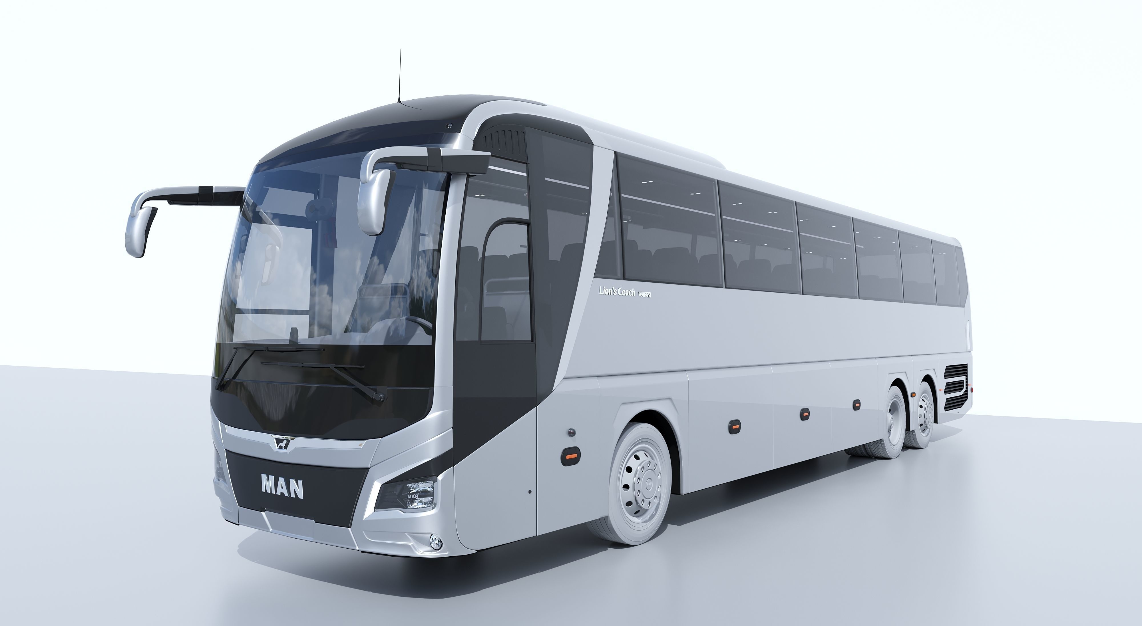 City Bus with interior 3D model_1