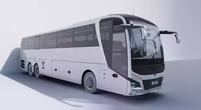 City Bus with interior 3D model
