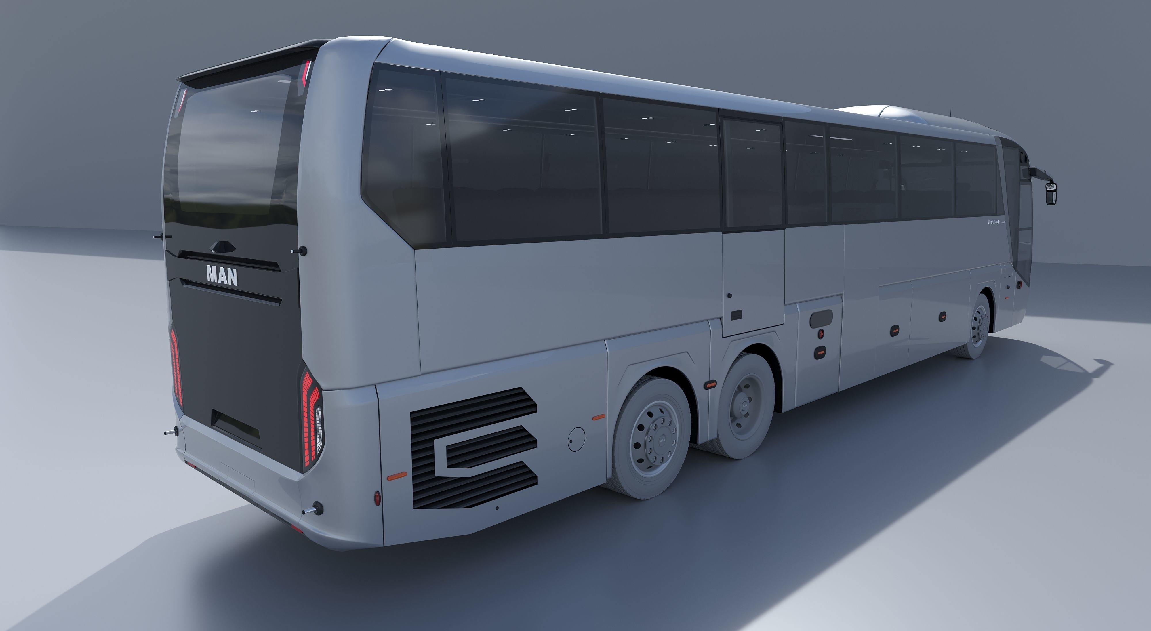 City Bus with interior 3D model_3