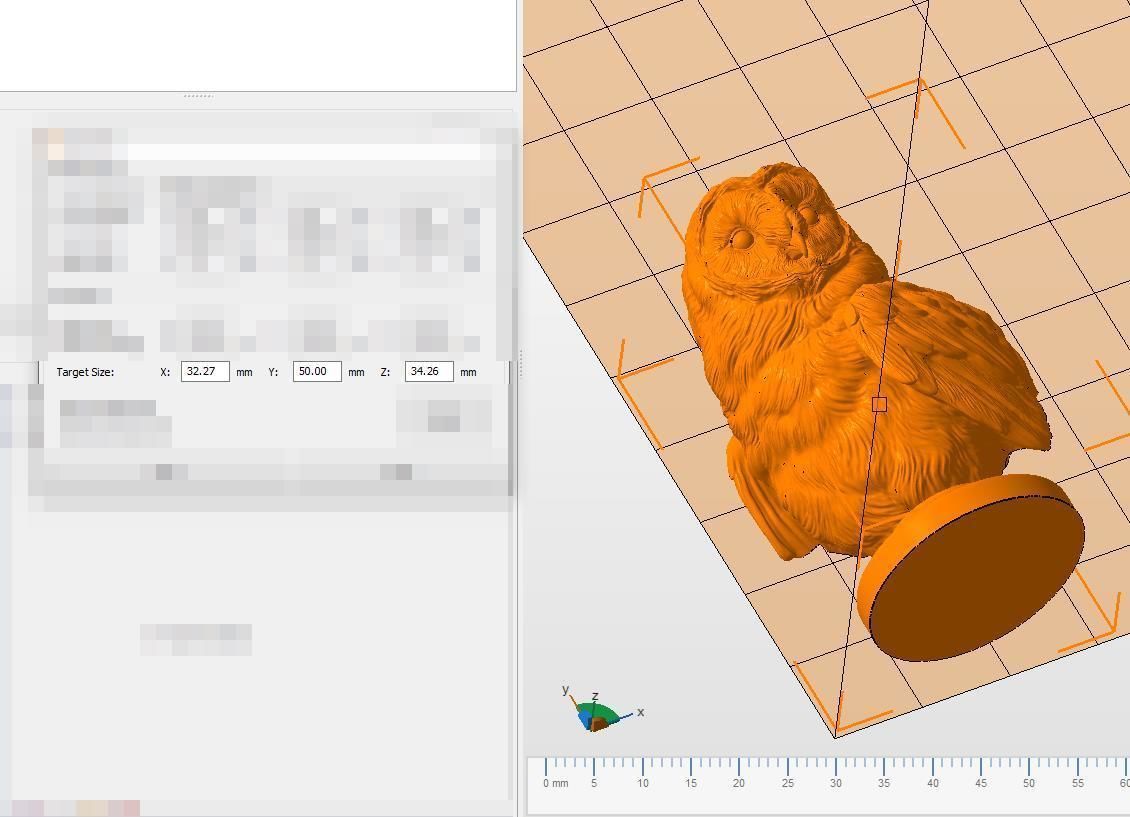 Barn owl bust 3D print model_22