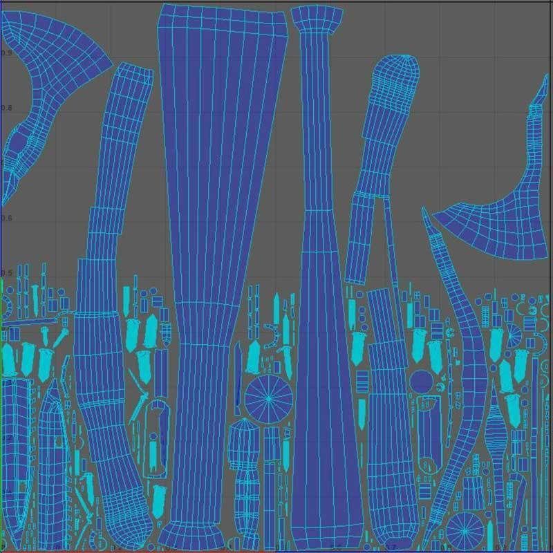 Melee Weapon Set 3D model_7