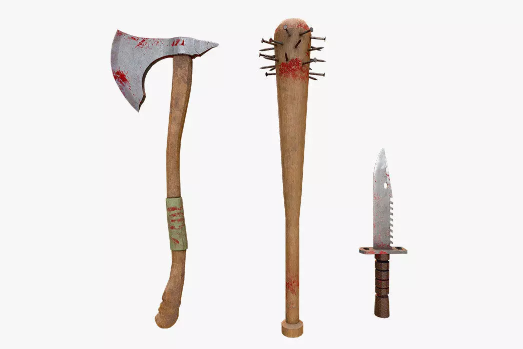 Melee Weapon Set 3D model_0