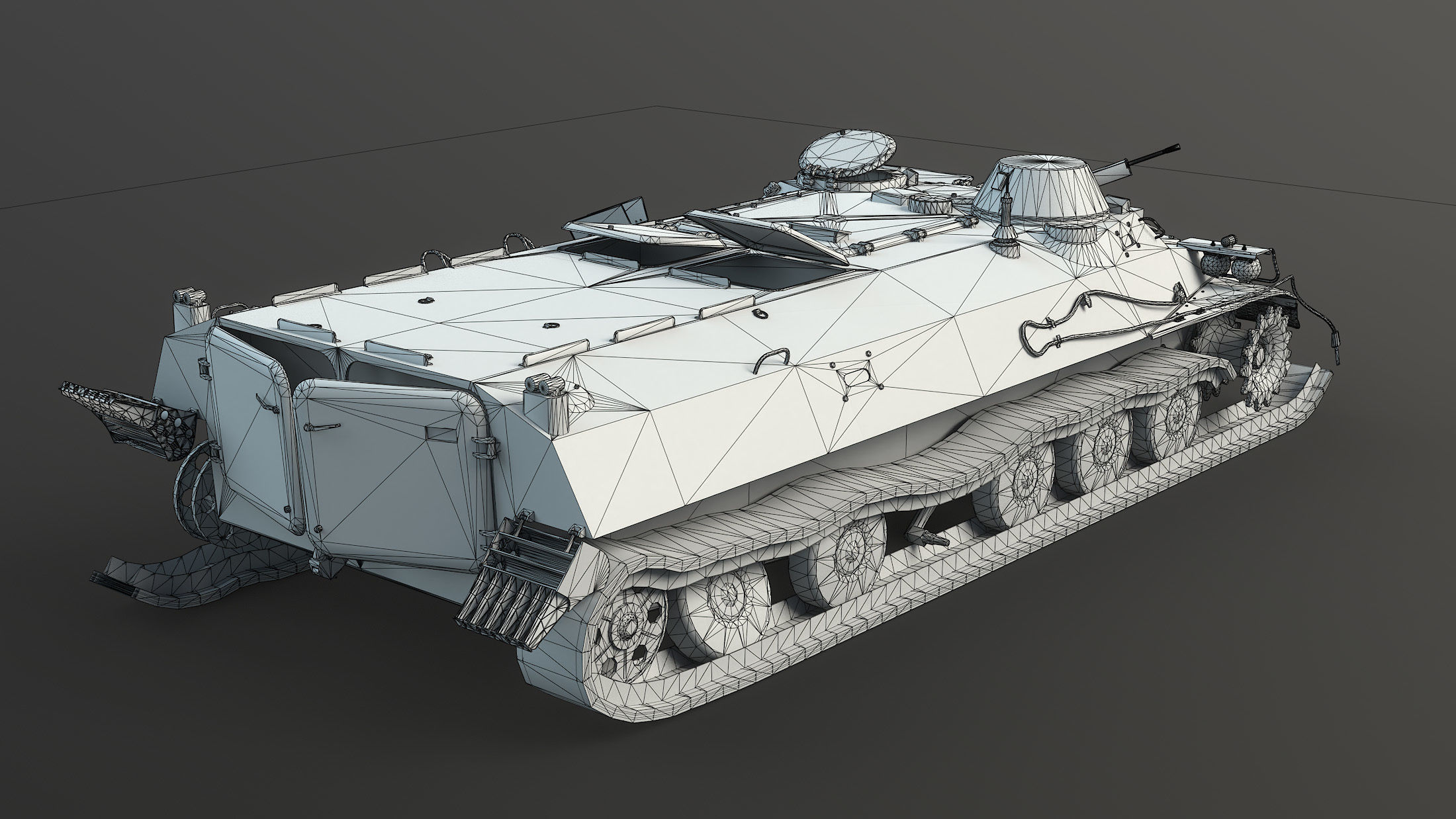 MT-LB Destroyed Low-poly 3D model_15