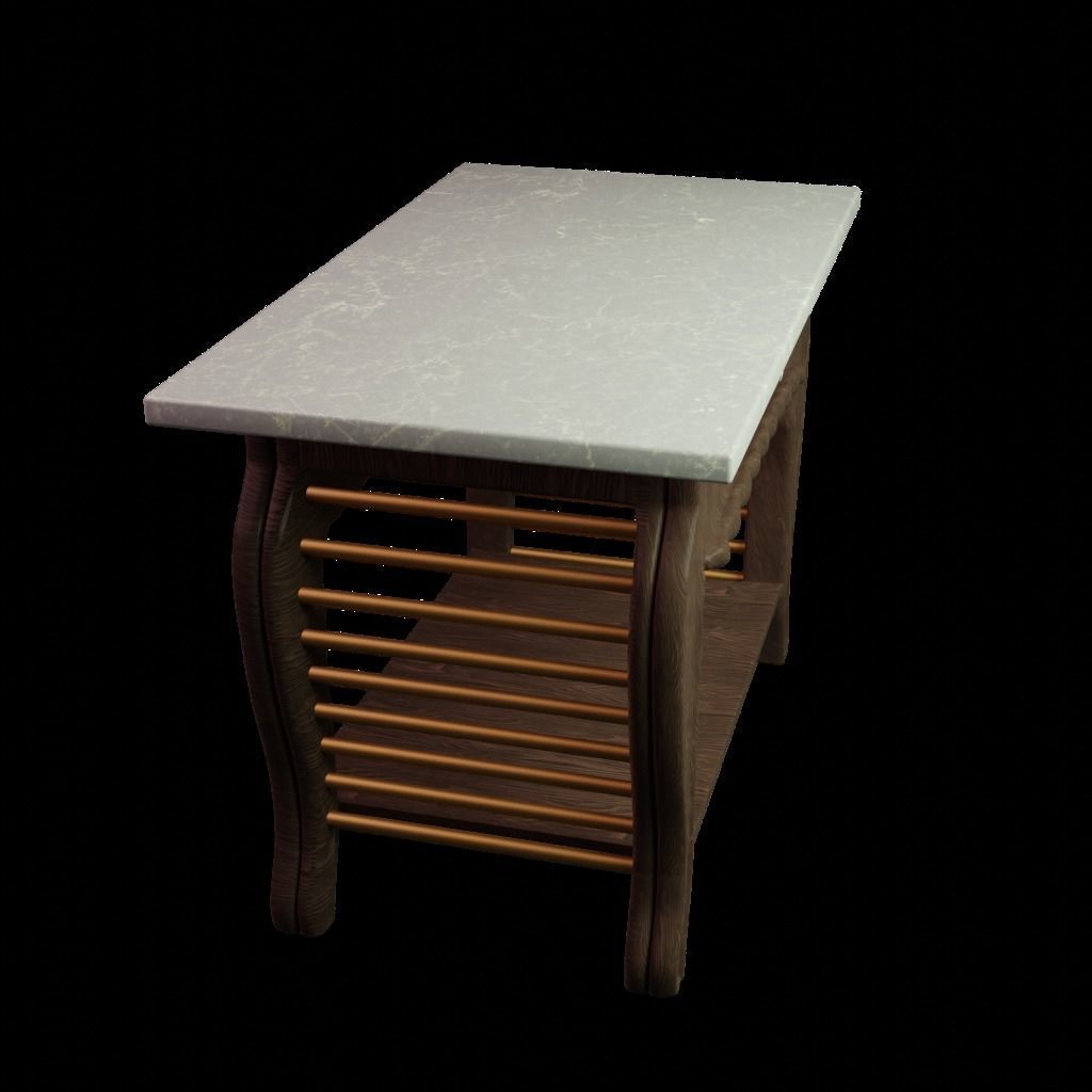 marble table Low-poly 3D model_24