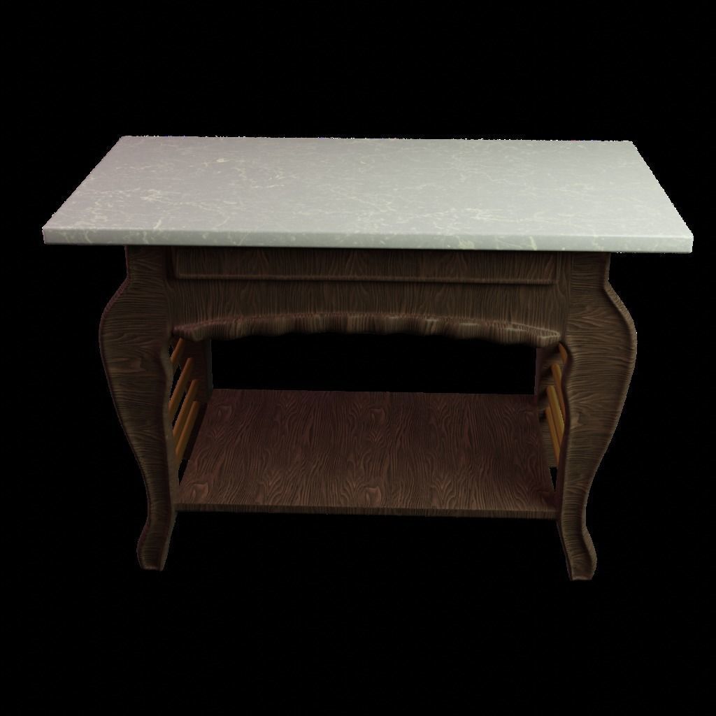 marble table Low-poly 3D model_18