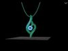 pendant with flower and crisping design 3D print model_1