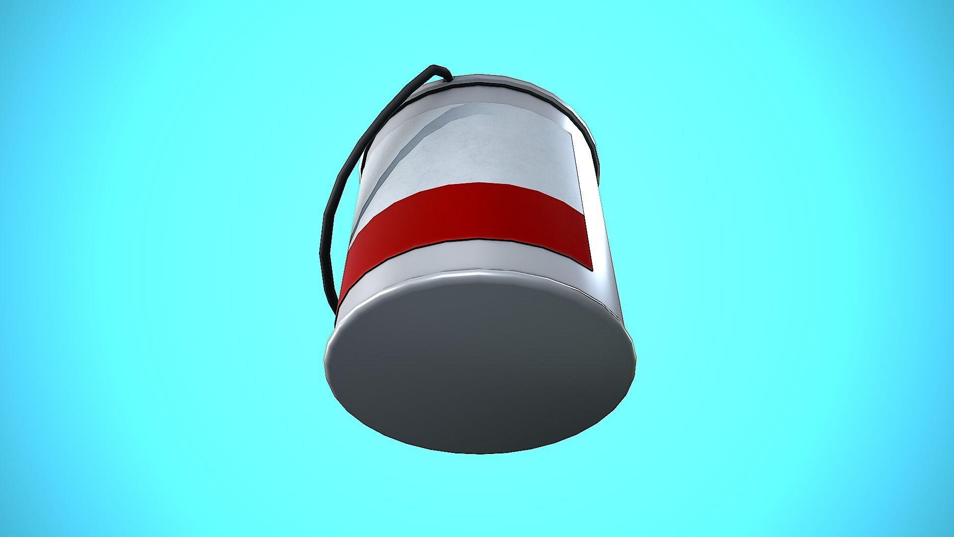PAINTING POT CLOSED CARTOON STYLIZED Low-poly 3D model_19