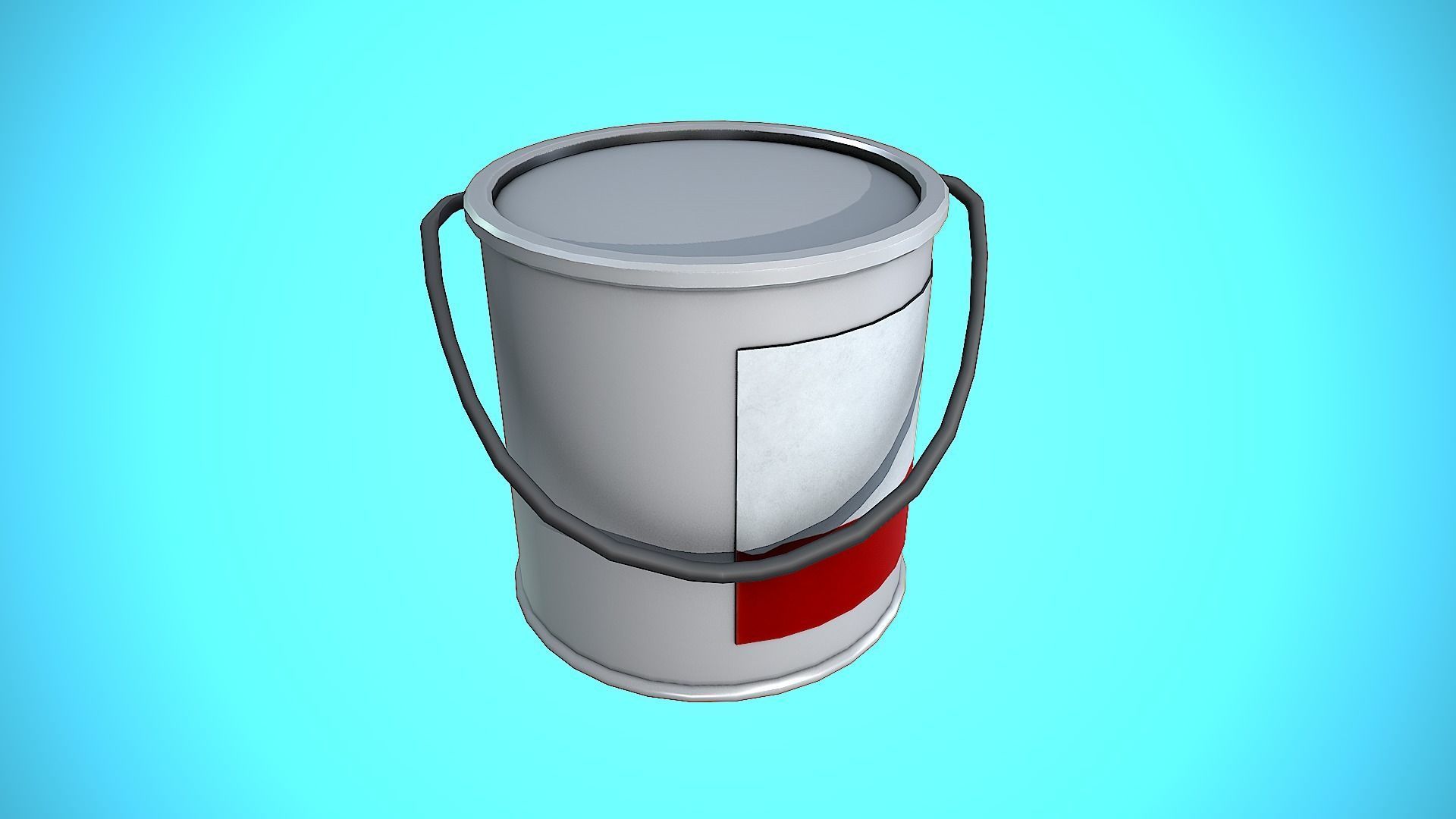 PAINTING POT CLOSED CARTOON STYLIZED Low-poly 3D model_20